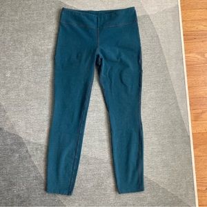 Teal striped Patagonia cotton leggings
